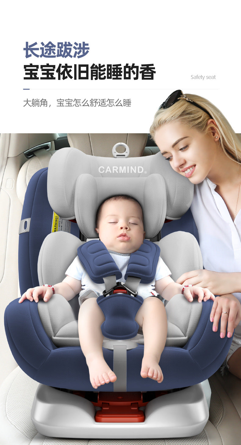 360 degree rotating child safety seat for car use easy to sit and recline chair for 0-12 year old baby and baby in car