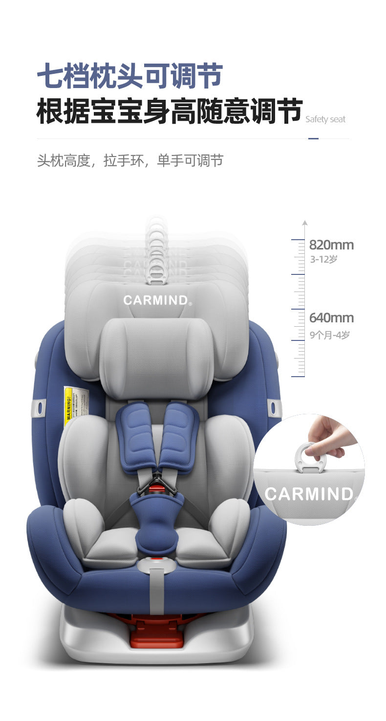 360 degree rotating child safety seat for car use easy to sit and recline chair for 0-12 year old baby and baby in car