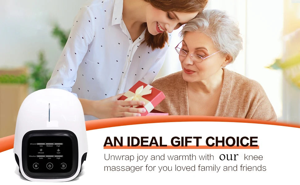 Knee Massager Smart Red Light and Massage Therapy for Swelling Stiff Joints Stretched Ligament and Muscles Injuries Gifts