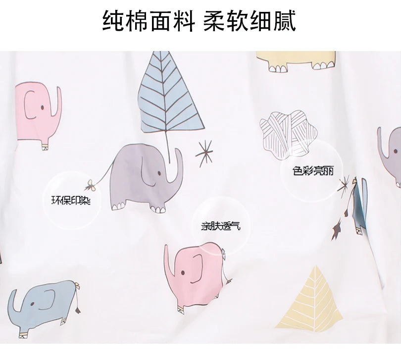 6/9pcs Elephant Baby Bedding Set Cotton Bedroom Decor Baby Girl Boy Crib Bed Linens Bed Bumper 120*60/120*70cm