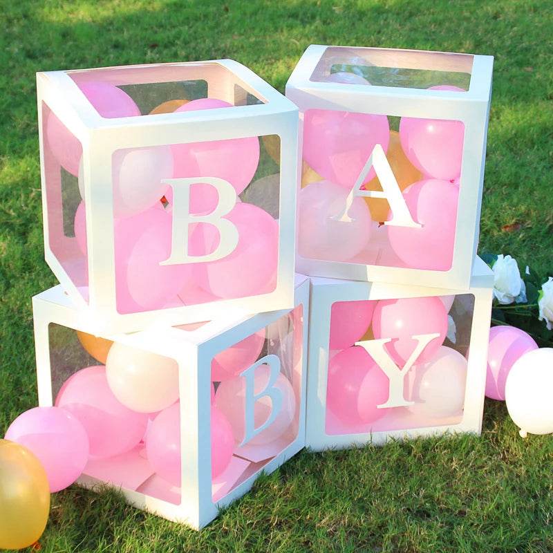 Letter Balloon Box First 1st Birthday Party Decor Kids Girl Boy Baby Shower One 1 Year Old birthday Decor Wedding Party Supplies - AIAZ