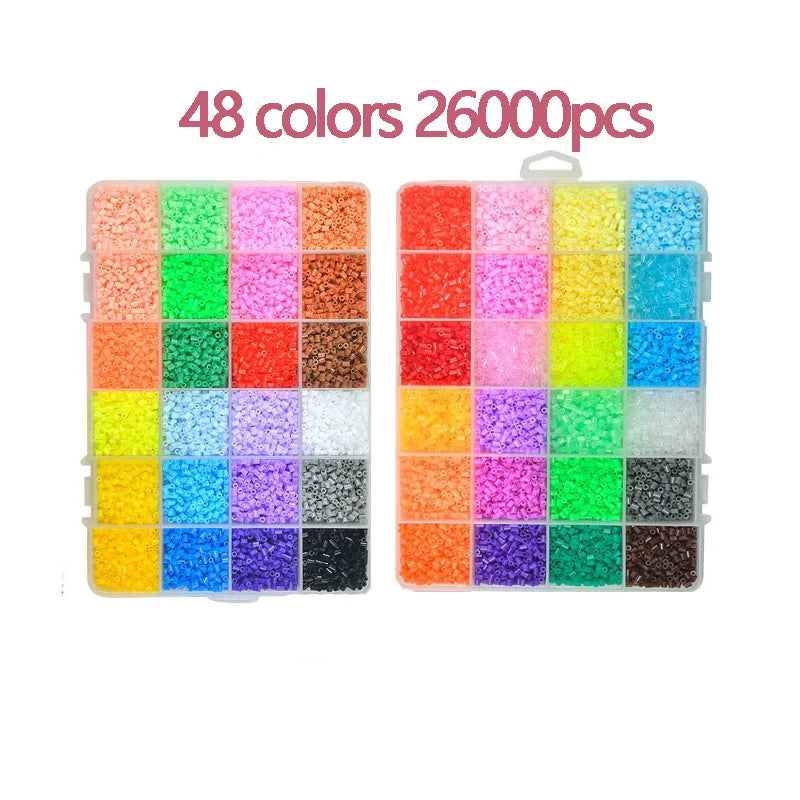 2.6mm 24/48colors Hama beads Education Iron beads 3D puzzle Beads lroning Guarantee perler Fuse beads diy toy miçangas