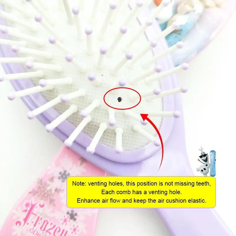 Princess Minnie Frozen Comb Cartoon Cute Beauty fashion toys Curly Hair Brush Combs Anti-static Brush Comb Disney