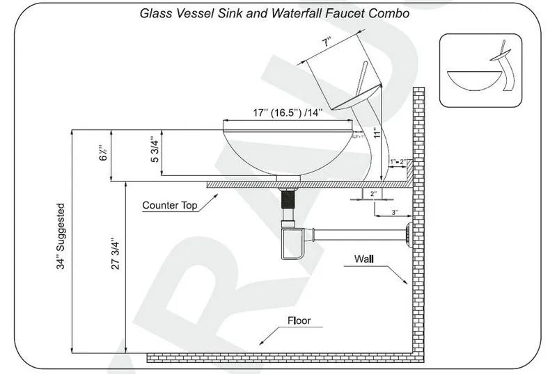 ZAPPO Tempered Glass Bathroom Vessel Sink with Waterfall Black Faucet Tap Bathroom Oval Blue Vessel Sinks Above Counter Basin