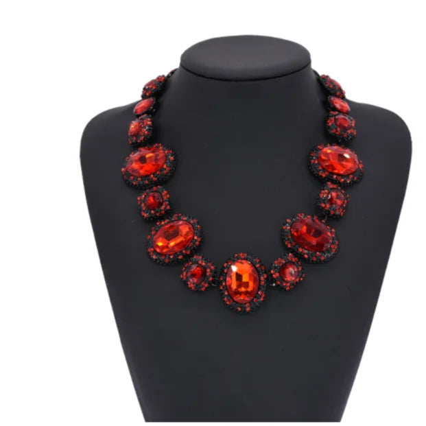 Luxury Austrian Crystal Glass Choker Necklace Women Jewelry Best Friendship Statement Necklaces Pendants For Bridal Wedding