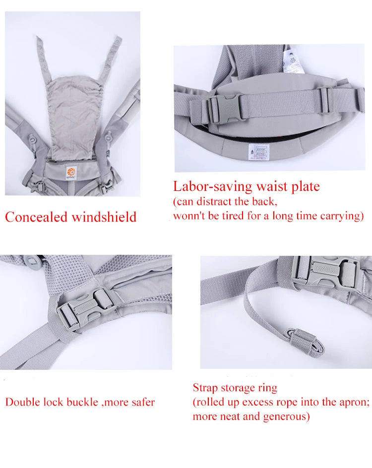 Breeze Omni Baby Carrier Multifunction Breathable Infant Carrier Backpack Kid Carriage Toddler baby Sling Wrap Suspenders 360