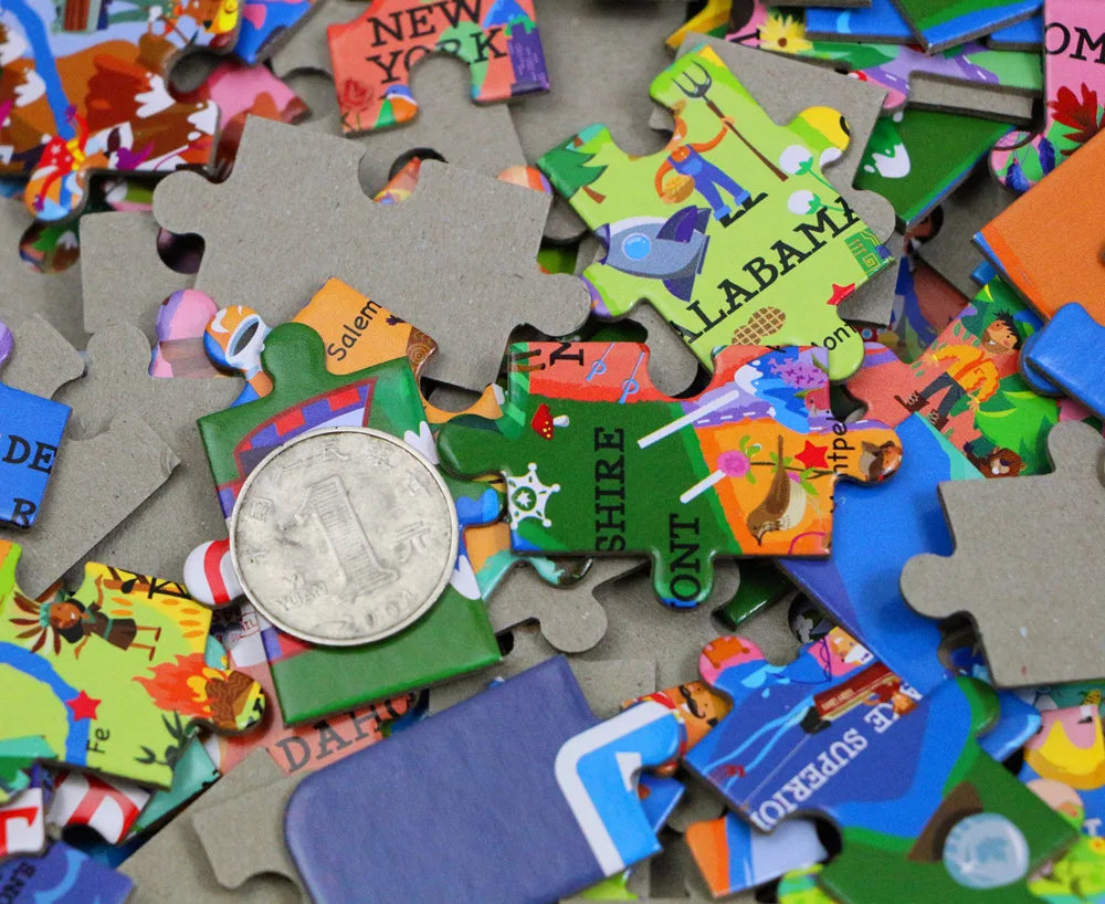 200pcs Jigsaw Puzzle United States World Map Paper Puzzles for Adults Children Decompression Game Kid Educational Gift Toys