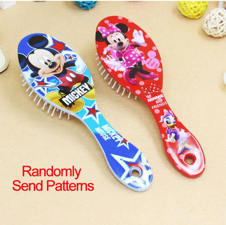 Princess Minnie Frozen Comb Cartoon Cute Beauty fashion toys Curly Hair Brush Combs Anti-static Brush Comb Disney
