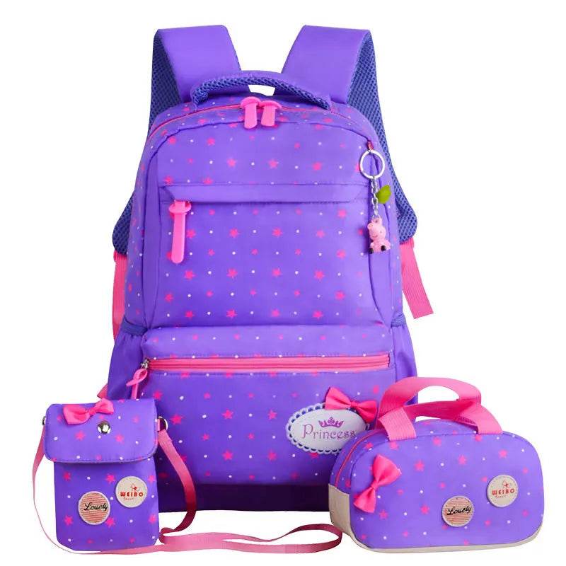 School Bags for Teenager Girls Printing travel bag for kids Orthopedic Backpack 3 pcs/Set school Backpacks sac a main mochila - AIAZ