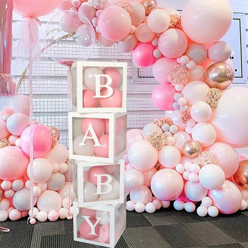 First Birthday Balloon Boxes For Party Decorations 1st Birthday Balloon Garland Decor with ONE Letter Boy Girl Baby Shower Decor - AIAZ