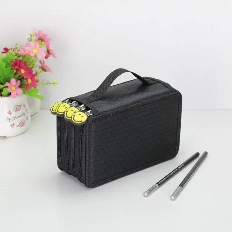 School Pencil Case Supplies Kit 36/48/72 Slot Stationery Pencilcase for Girls Compartment Pen Box Large Cartridge Bag Acsesories - AIAZ