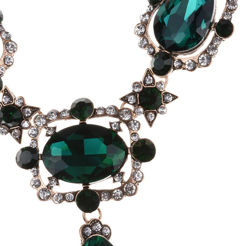 Luxury Austrian Crystal Glass Choker Necklace Women Jewelry Best Friendship Statement Necklaces Pendants For Bridal Wedding