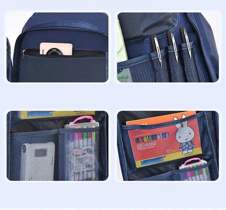 Primary School Backpacks Waterproof Children School Bags For Boys kids Travel Backpack Orthopedic School bag Mochila Infantil - AIAZ