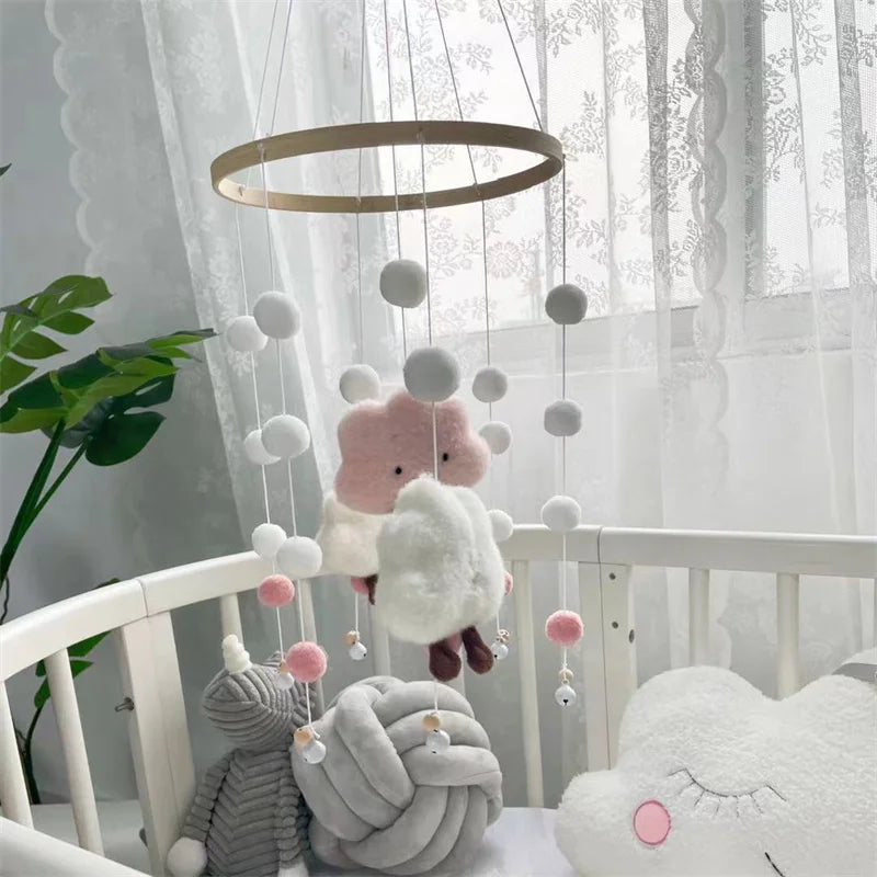 Baby Mobile Rattles Toys 0-12 Months for Baby Newborn Crib Bed Bell Toddler Rattles Carousel for Cots Kids Musical Toy Gift