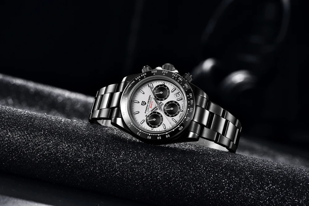 PAGANI DESIGN 2025 New Black Mens Watches Brand Luxury Quartz Watch For Men Chronograph Sports Waterproof Luminous Reloj Hombre