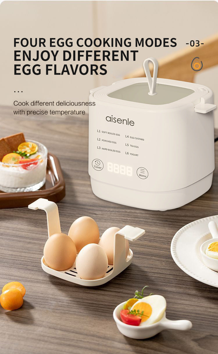 New Intelligent Egg Steamer Automatic Power Off Portable Small Egg Steamer Household Multi-function Yogurt Machine