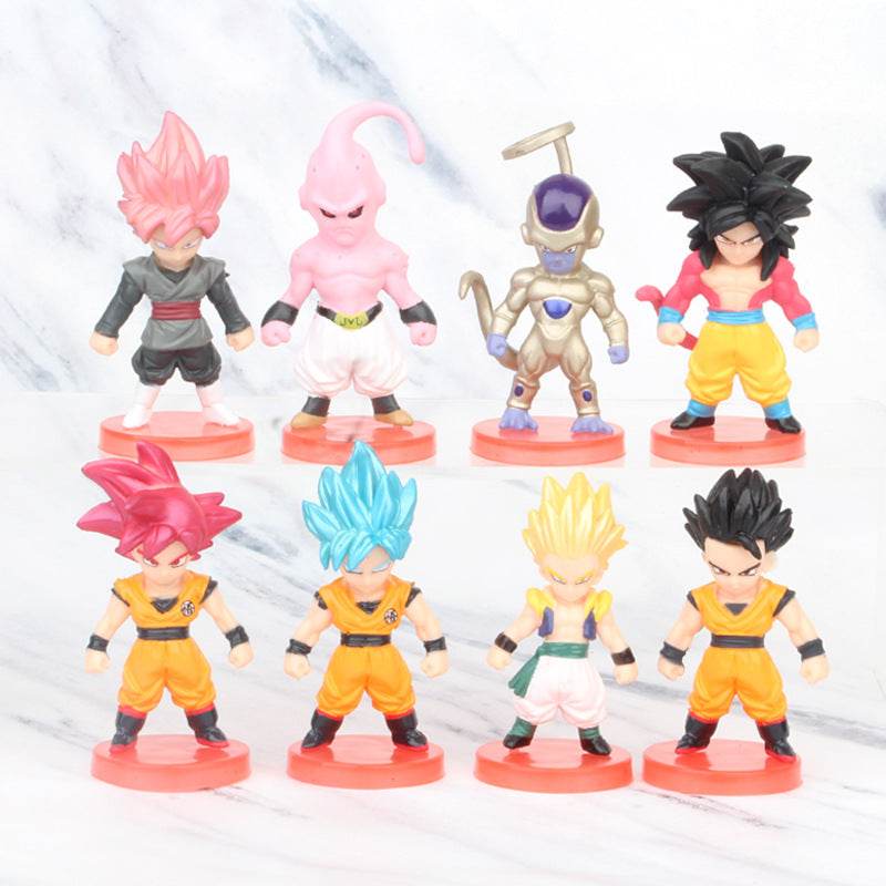 8-21PCS Dragon Ball Z Set Super Son Goku Vegeta Broly Buu Action Figure Anime Figurines Ultra Instinct Model Gifts Toys - AIAZ