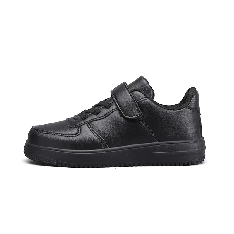 Black Children Shoes Boys Sneaker 6 To 12 Years 2024 New School Leather Kids Casual Sneaker Tennis Sports Shoes for Boy