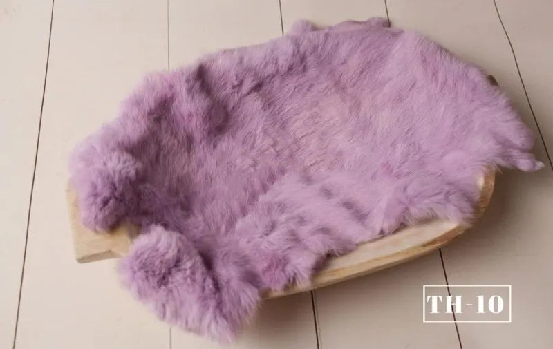 Newborn rabbit fur for baby photography props,basket filler cushion blanket
