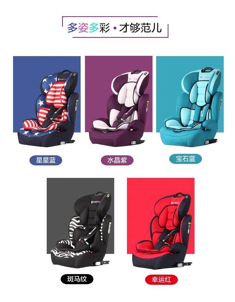 Ik-06 Innokids Child Safety Seat 360 Degree Rotating Car With 0-12 Years Old Baby Can Sit And Lay Isofix Latch Grey