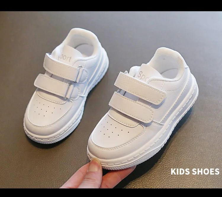 Autumn Kids White Sneakers Leisure Soft Bottom Fashion Boys Girls Sport Shoes All-match Children Trainers Non-slip Running Shoes