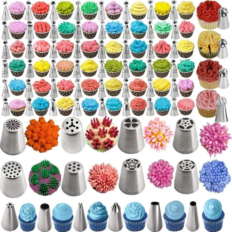 359PCs Cake Decorating Baking Supplies Kit, Baking Set with 66 Piping Tips, Icing Bags and Tips Set for Beginners,Baking Tools