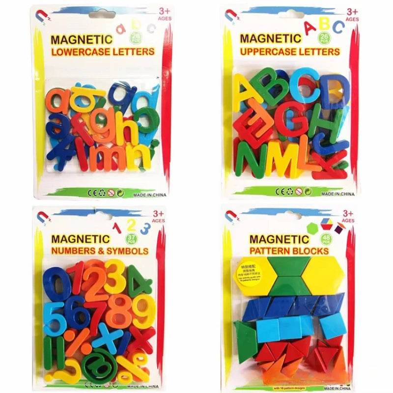Kids Magnetic Learning Alphabet Letters Plastic Refrigerator Stickers Toddlers Kids Learning Spelling Counting Educational Toys - AIAZ