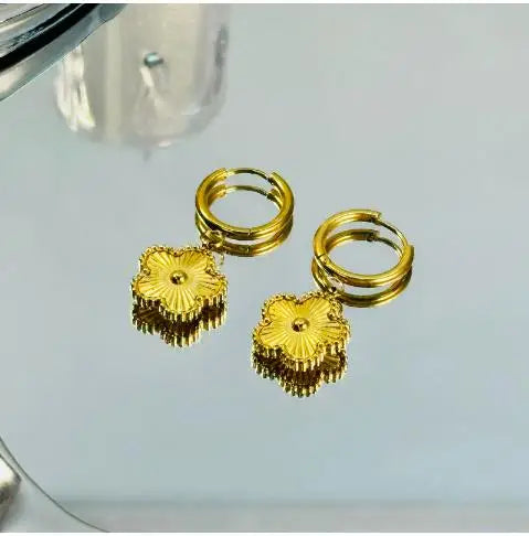 316L Stainless Steel Hot Selling Gold Plated Clover Charm Bracelet Luxury Five Leaf Flower Bracelets Jewelry For Women Gift