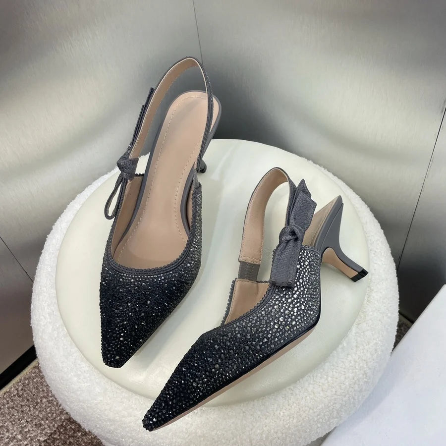 Top Quality Luxury Womens Sandal Casual Lace Flat Fashion Embroidered Muller Shoes Designer Silk Leather Soled High Heel
