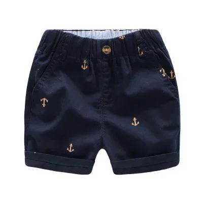 2-9 Years Children Shorts Toddler Kids Short Pant Summer Cotton Anchor Boys Beach Shorts Leisure Capris Baby Clothing KF553 - AIAZ