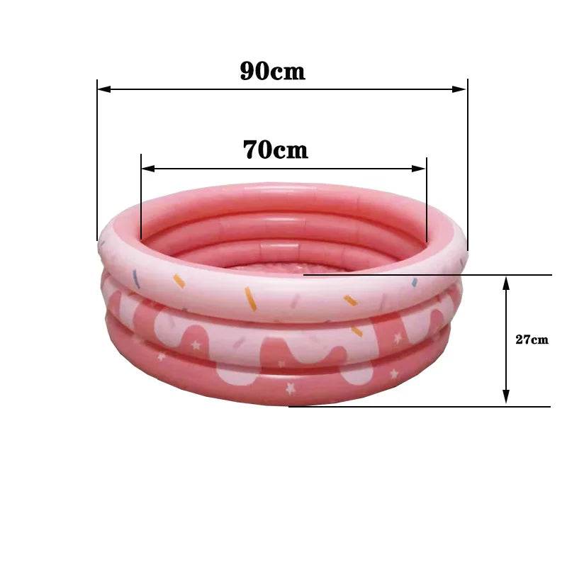 Reusable Inflatable Swimming Pool Double Layer Garden Portable Thickened For Kids Water Toys Party Round Indoor Outdoor Paddling - AIAZ