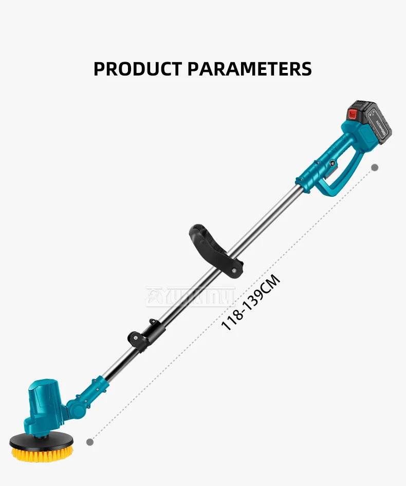 Bathroom Yard Cleaning Polishing Brush Retractable Electric Sweeping Brush Home Garden - AIAZ