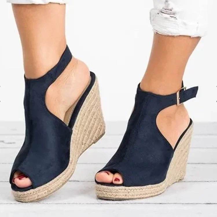 Platform Sandals Woman Wedges Summer Women's Shoes 2024 Dress Slides Gladiator Mules Espadrilles Elegant Luxury Fashion Medical - AIAZ
