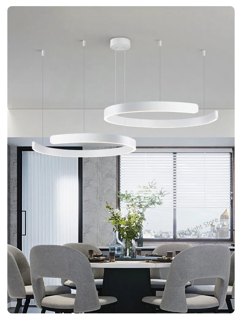 Ceiling chandelier Pendant light Chandeliers for dining room LED Bedroom living room nordic home decor Modern Round ring lamps