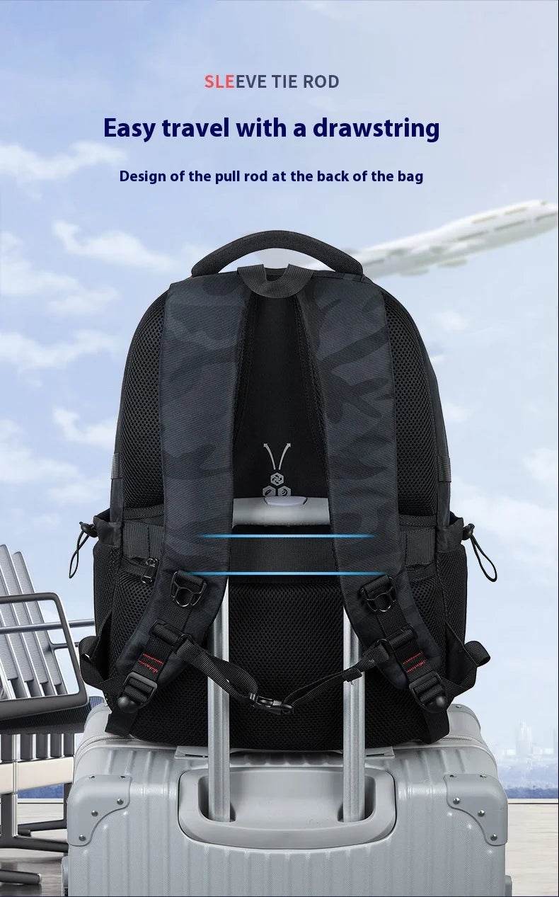 Backpack Primary School Middle School Students High School Bags Large Capacity Ultra-light Load Reduction Outdoor Travel Busines - AIAZ