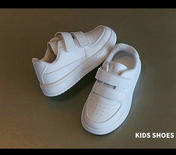 Autumn Kids White Sneakers Leisure Soft Bottom Fashion Boys Girls Sport Shoes All-match Children Trainers Non-slip Running Shoes