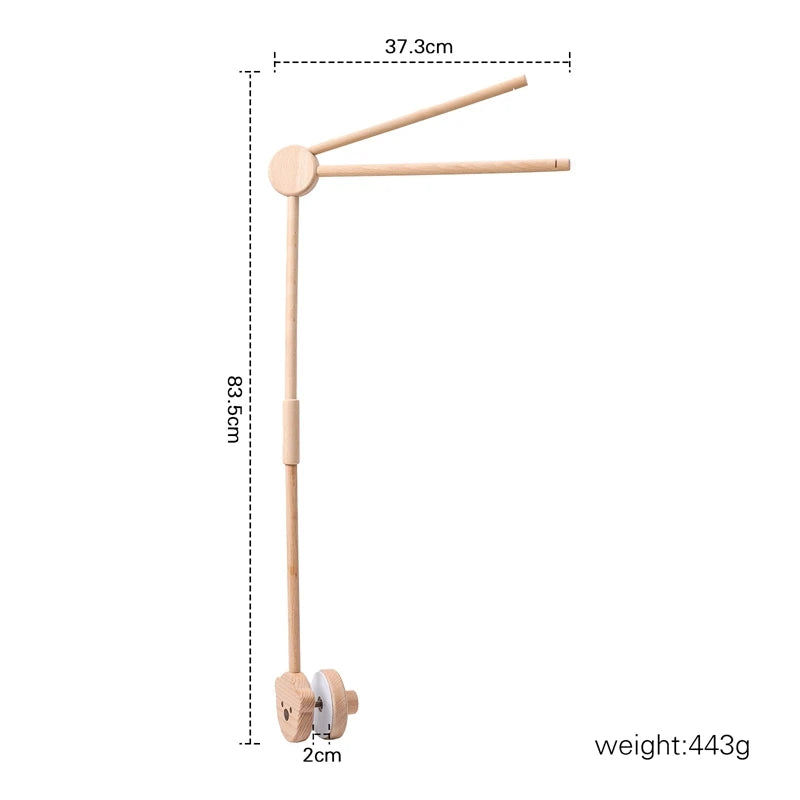 Baby Crib Mobile Wooden Wind Chime Bed Bell, Animal Crib Mobile With Music for Girls and Boys, Mobile for Bassinet Room Decor
