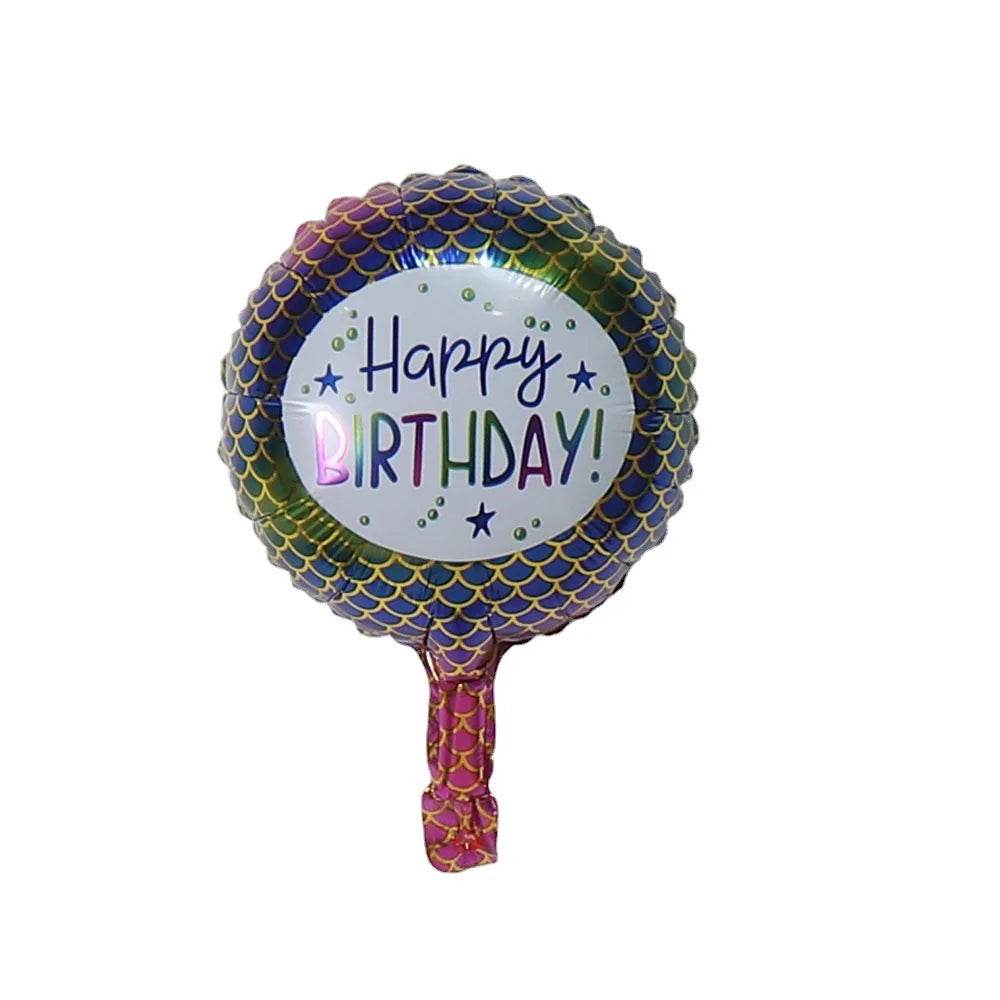 10pcs 10 Inch Birthday Theme Foil Balloons Round Air Inflatable Ballon Kids Toys Happy Birthday Party Decoration Baby Shower - AIAZ