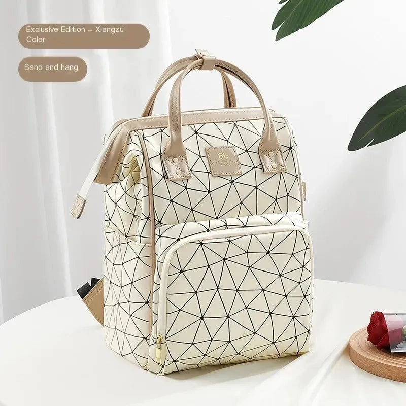 AIBEDILA Mommy Bag Waterproof USB Large-capacity Baby Backpack Female Mommy Outting Bag Mummy Bag Baby Bags for Mom Diaper Nappy