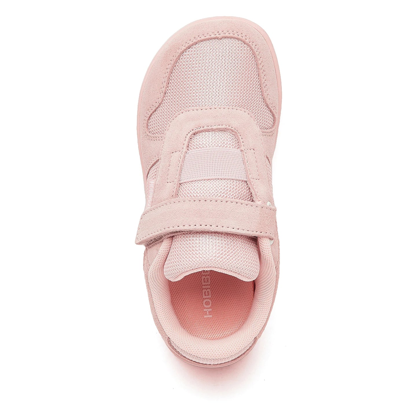 HOBIBEAR Kids Wide Toe Barefoot Shoes Little/Big/Kid Hook Loop Minimalist Sneakers Artificial Leather Mesh Lightweight Shoes