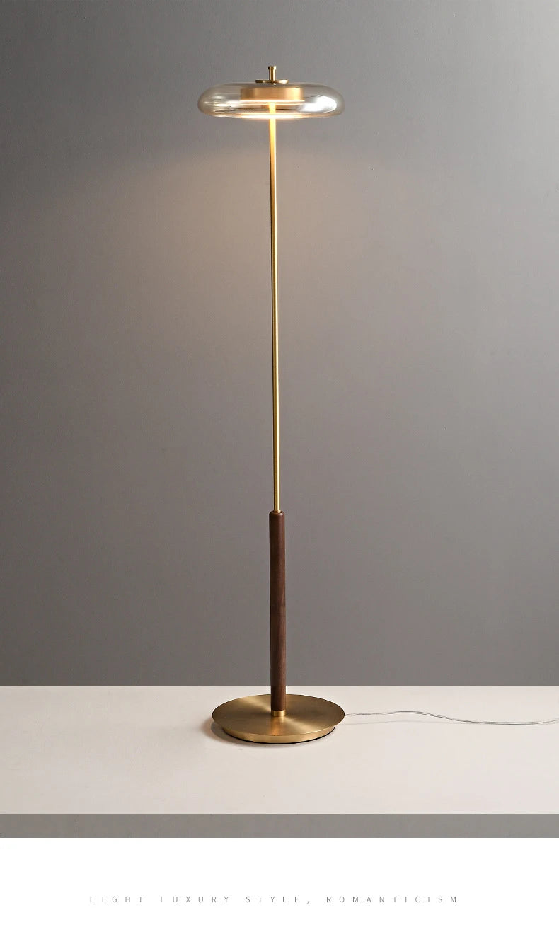 Retro Glass Floor Lamp Luxury Gold Lustre Glass Floor light for Living Room Bedroom bedside Mushroom Metal Art Design Table lamp