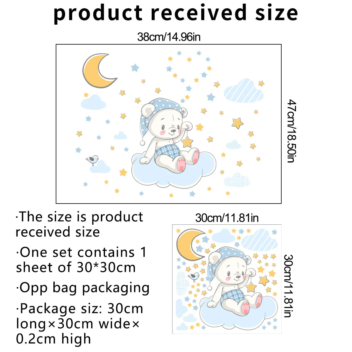 Cartoon Bunny Balloon Luminous Wall Stickers Glow In The Dark Wallpaper For Kids Room Living Room Nursery Home Decoration Decals