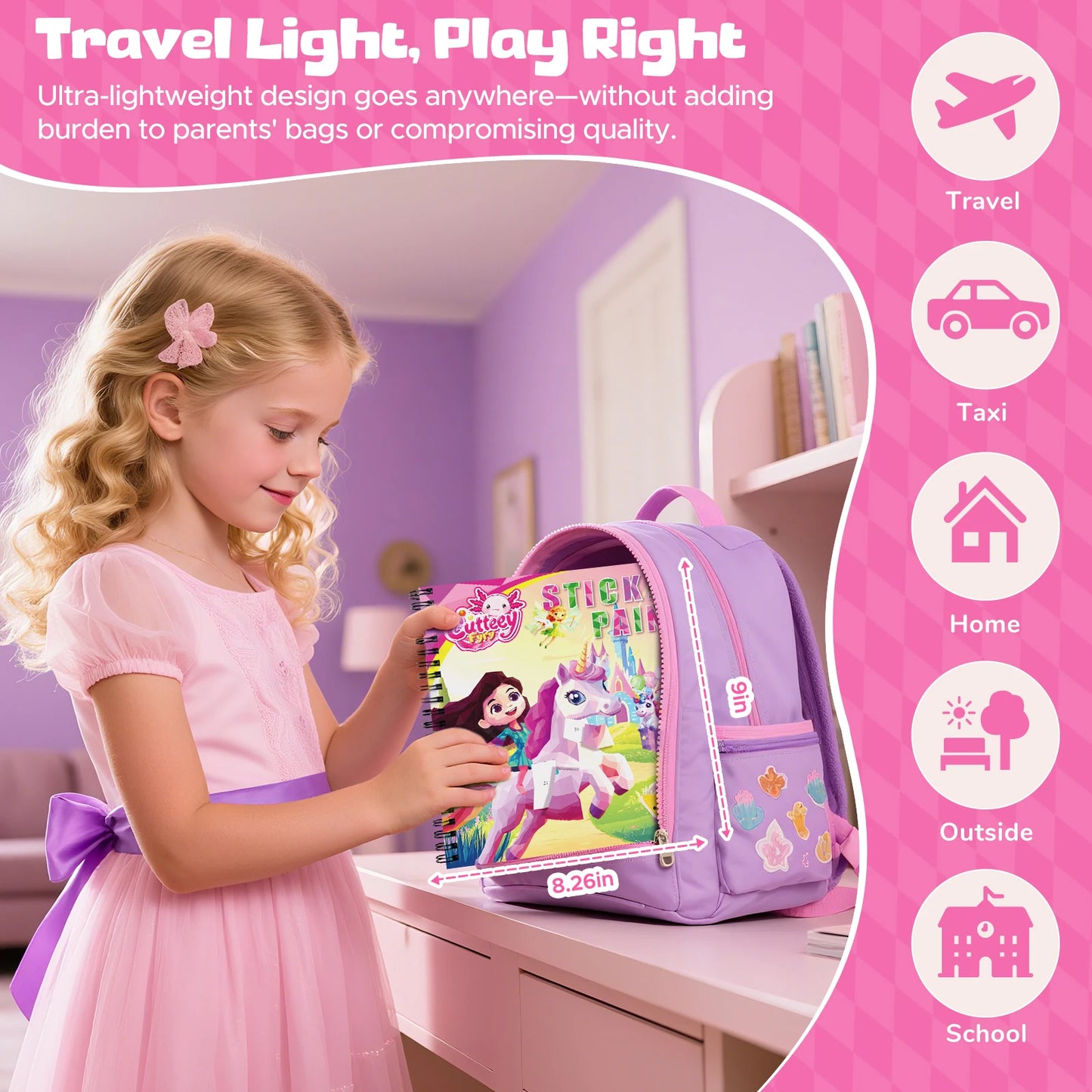 Montessori Sticker Puzzle Book With Story For Kids Educational Jigsaw Sticker Creative Games Children's Mosaic Toy Birthday Gift