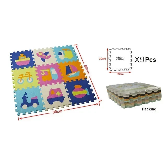 30*30*1cm 9Pcs Set Floor Mat Puzzle For Children Eva Foam Babies Floor Mat Games Interactive Toys For Toddlers Play Mat Baby Toy