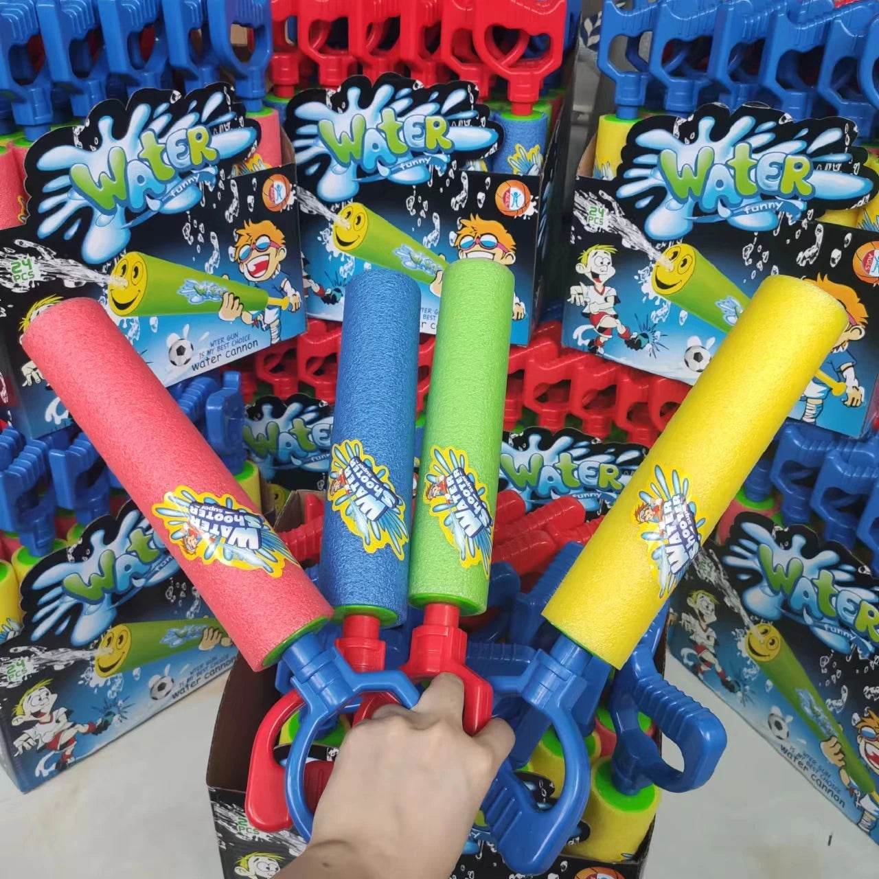 6 Pack Water Guns Shooter Super Foam Soakers Blaster Squirt Guns Pool Toy Plastic Handle Summer Swimming Beach Garden Outdoor - AIAZ