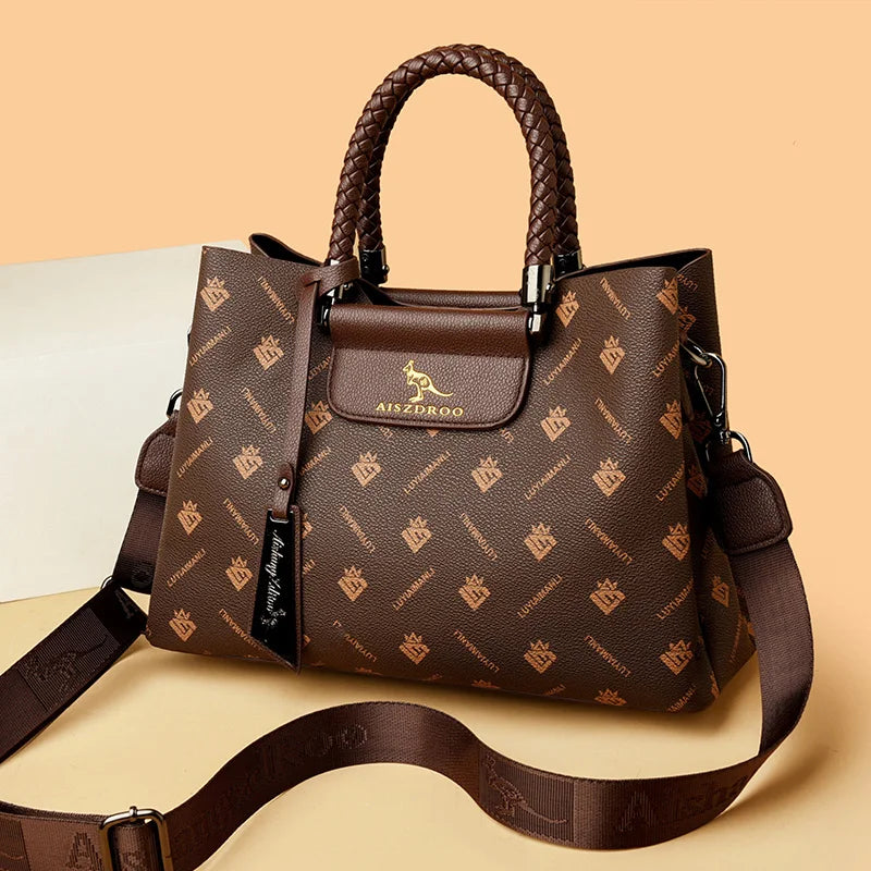 Elegant Women's Handbag Unique Handle Design Featuring a Stylish Pattern Spacious Interior Adjustable Strap Functionality