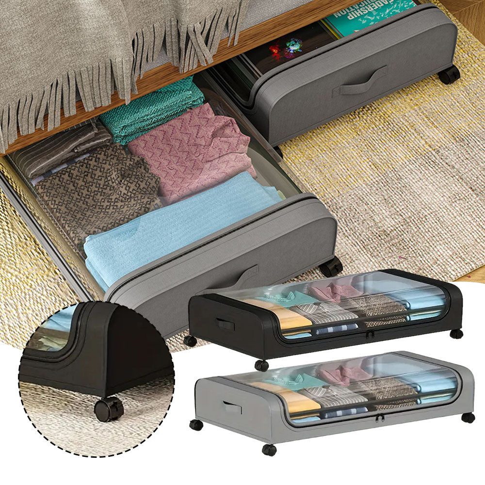 Simple Wheel Storage Box Multifunctional Movable Clothes Storage Case For Home