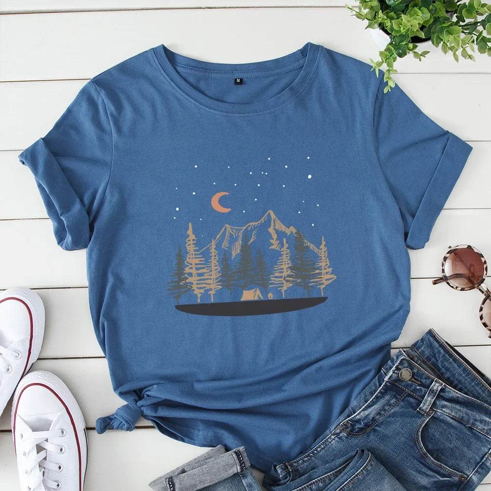 Oversized Women Tops 2024 Summer Woman Clothes Cotton T-shirt Female Short Sleeve Tees Women's Tshirt Graphic T Shirts - AIAZ