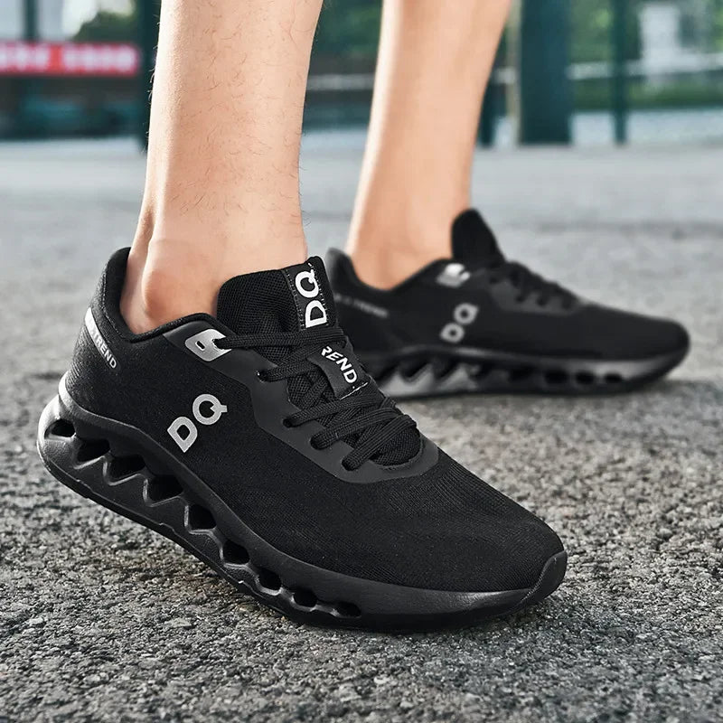 Fashion Cushioning Running Shoes for Men Lightweight Sneakers Breathable Tennis Shoes Non-Slip Sports Casual Walking Footwear