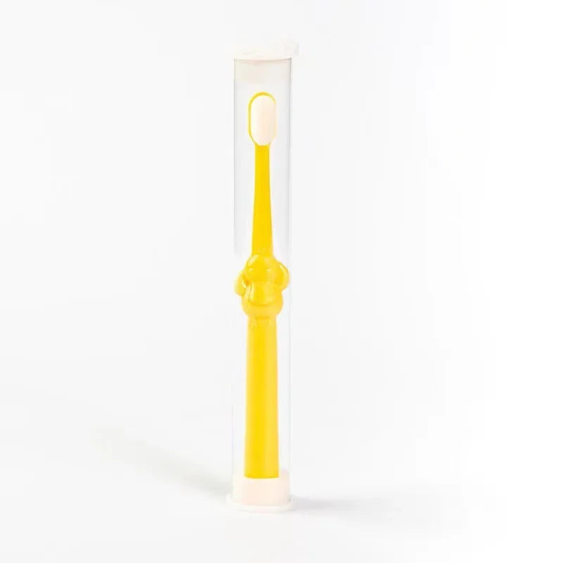 Baby Silicone Toothbrush Cartoon Handle Safety Suction Cup Toothbrush for Children Toddler Teeth Brush Dental Care 2-12 Years
